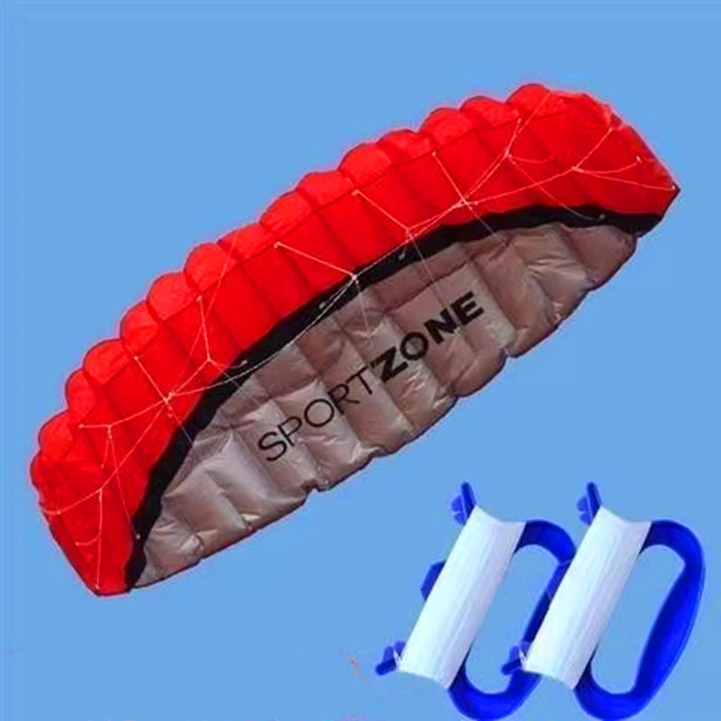 free shipping 2.5m large Dual Line Stunt Sport soft Kite with control bar kitesurfing outdoor toys flying kiteboard windsurfing