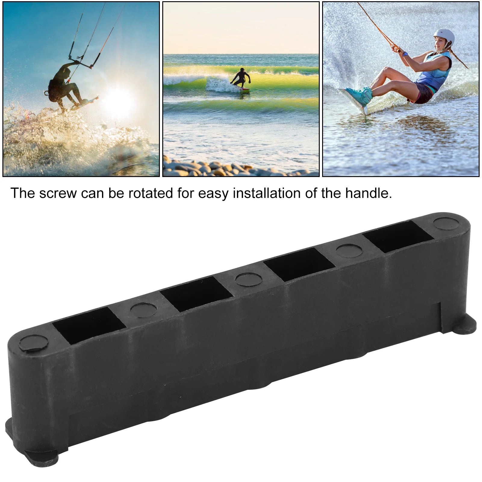 UICE 6pcs Windsurfing 5 Hole Adjustable Footstrap Insert Windsurf Board Repair Wind Sailboard Box Life Saving Board Fixed Handle