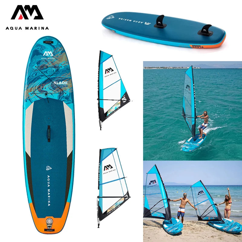 AQUA MARINA BLADE Inflatable Sup Board Sail Sailboat Surfboard Stand Up Sports Paddle Board Surf Aquatic Water Sports Windsail