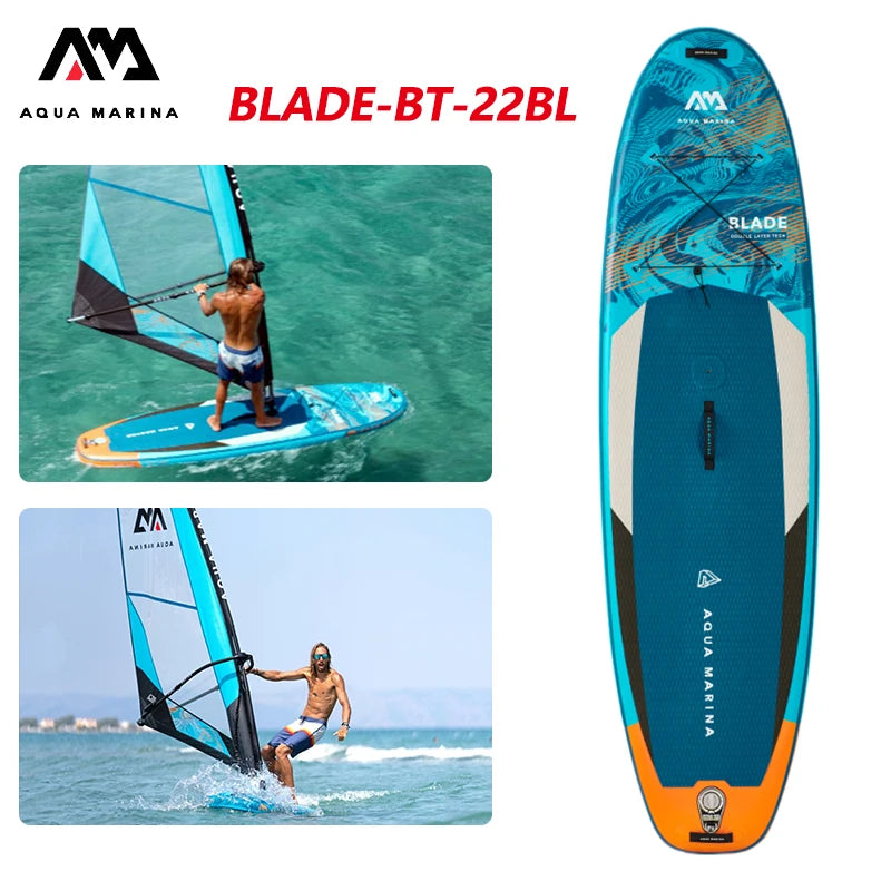 AQUA MARINA BLADE Inflatable Paddle Surf Board Portables 3.2m Stand Up SUP EVA Non-Slip Surfing Windsurfing Aquatic Sports Board