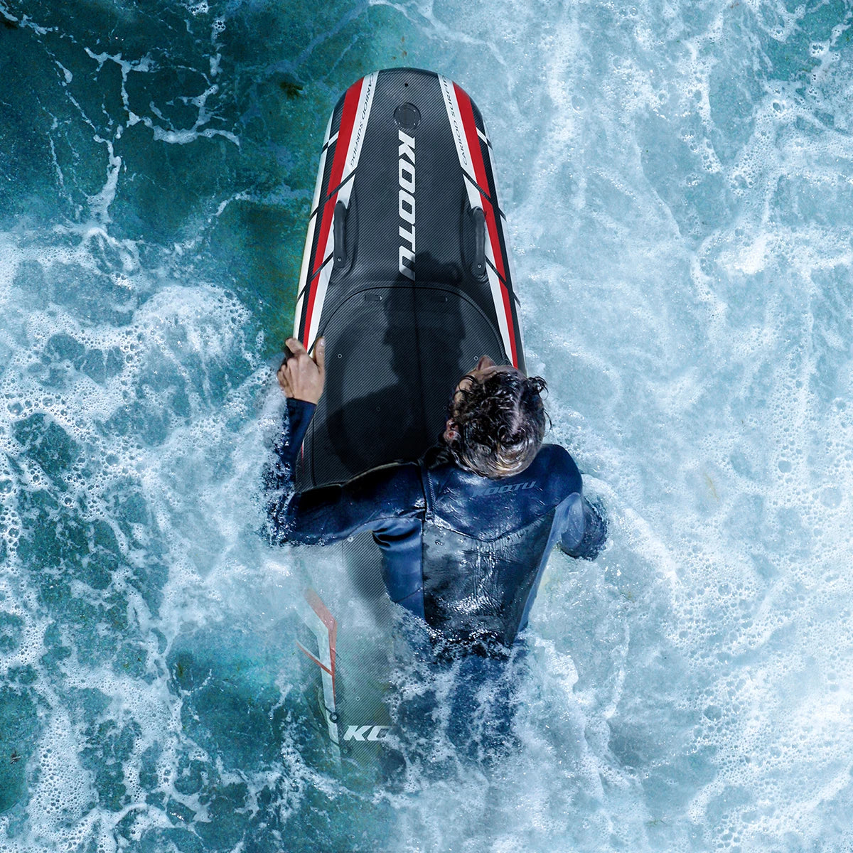 KOOTU Jet Surfboard Fuel-powered surfb Engine 109cc Lightweight Carbon Fiber Surfboard Electric Surfing High Speed Power Surfing