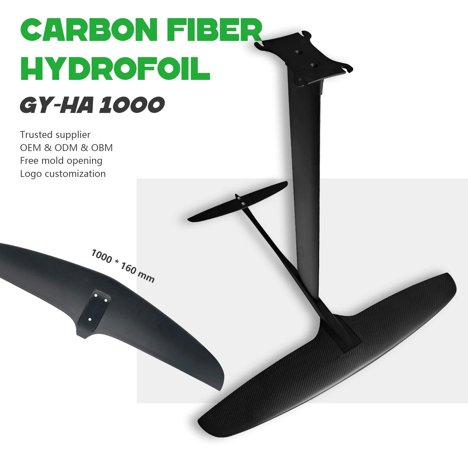 Watersports HA1000 Pump Racing Foil Board Windsurfer Board With Sail Electric Surfboard Wasserski Foil Carbon Hydrofoil Wing