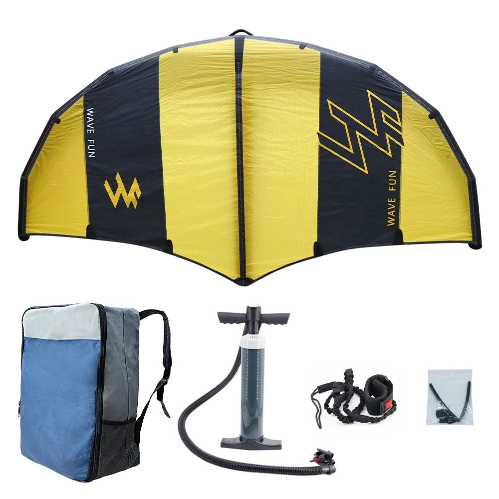 UICE 4.1/5.0m² Windsurfing Wing Foiling Carbon Fiber Hard Handle Inflatable Kitesurfing Independent Air Bag Surfboard Wing