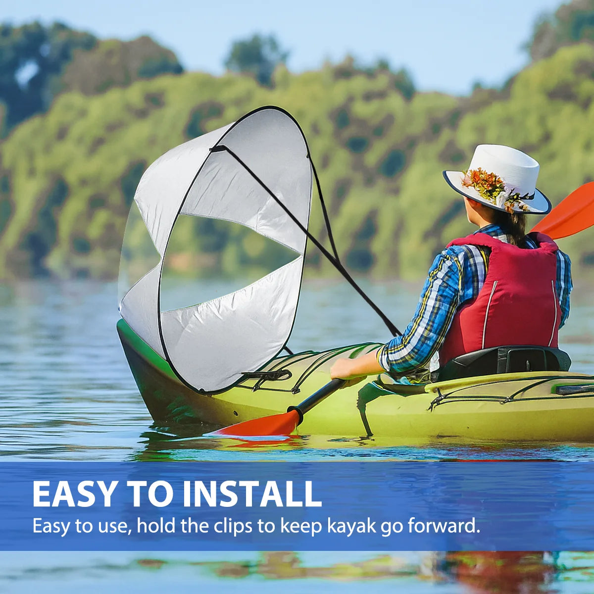 SUP Board Surf Wind Sail SUP Accessories 42Inch Kayak Paddle Foldable 5 Colors Surfboard Surf Water Sports Boat Accessories