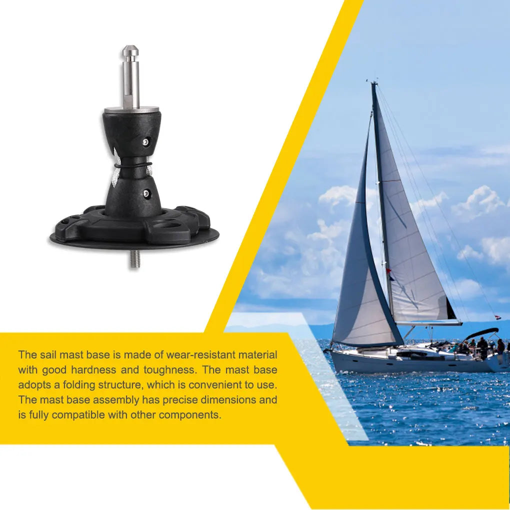 Sail Base Stainless Steel Rustproof Plastic Windsurf Mast Bases High Strength Durable Cardan Joint for Board Sailboard Accessory