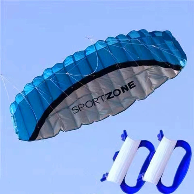 free shipping 2.5m large Dual Line Stunt Sport soft Kite with control bar kitesurfing outdoor toys flying kiteboard windsurfing