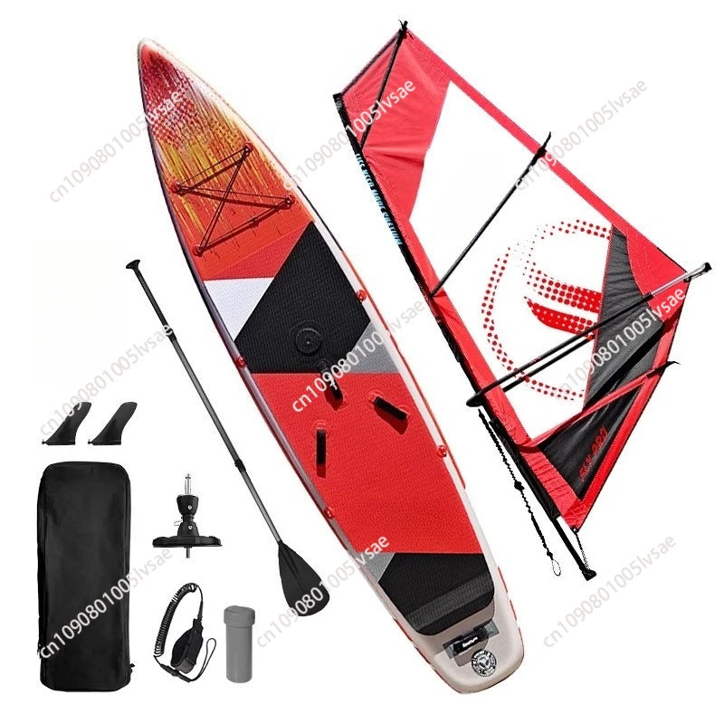 2-in-1 Windsurf Sail With Sup Board Windsurfing For Smooth Sailing And Paddleboarding Inflatable Surfboard Sailing Kit