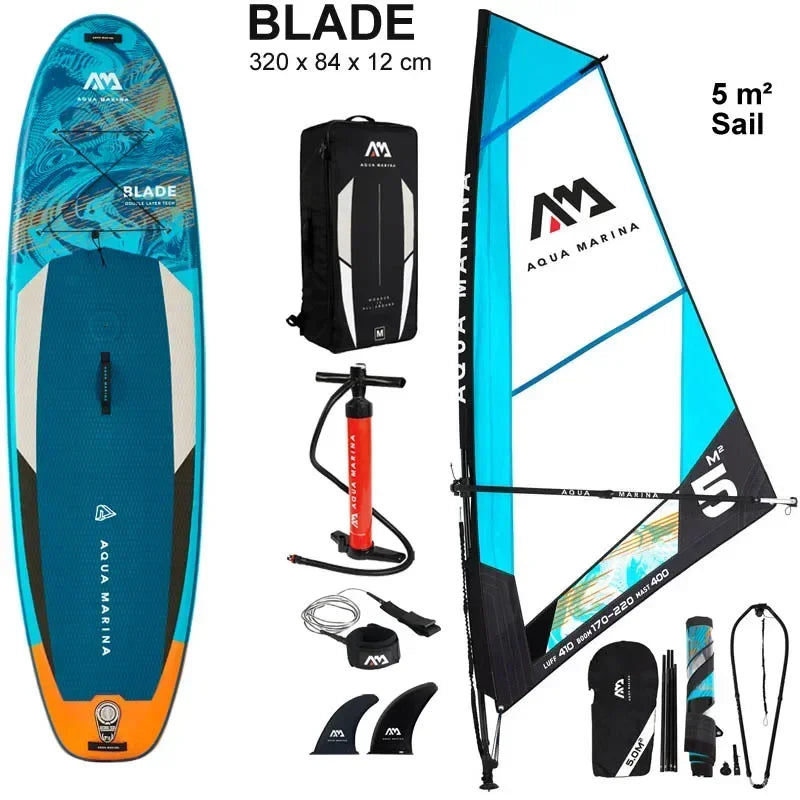 2022 windsurf 320*84*12CM board AQUA MARINA BLADE inflatable sup board sail sailboard stand up paddle surf surfboard wind driven