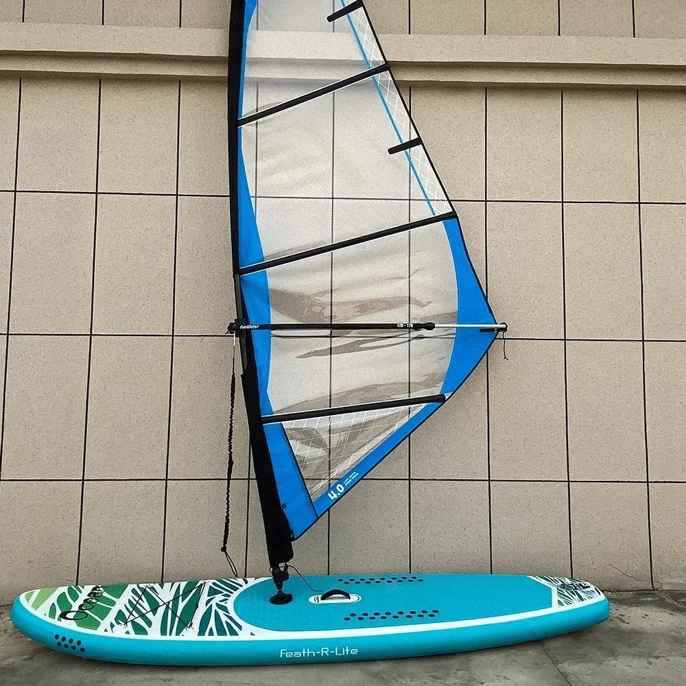 OEM Wholesale Custom CE inflatable windsurf board sailing paddle board foil windsurf sail sup with fins